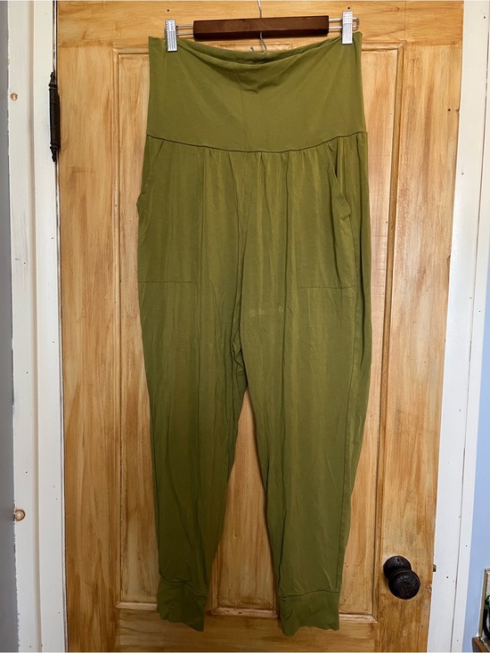 Free Label Pants - Free Label Avocado Green High-Waist Relaxed Bamboo Joggers